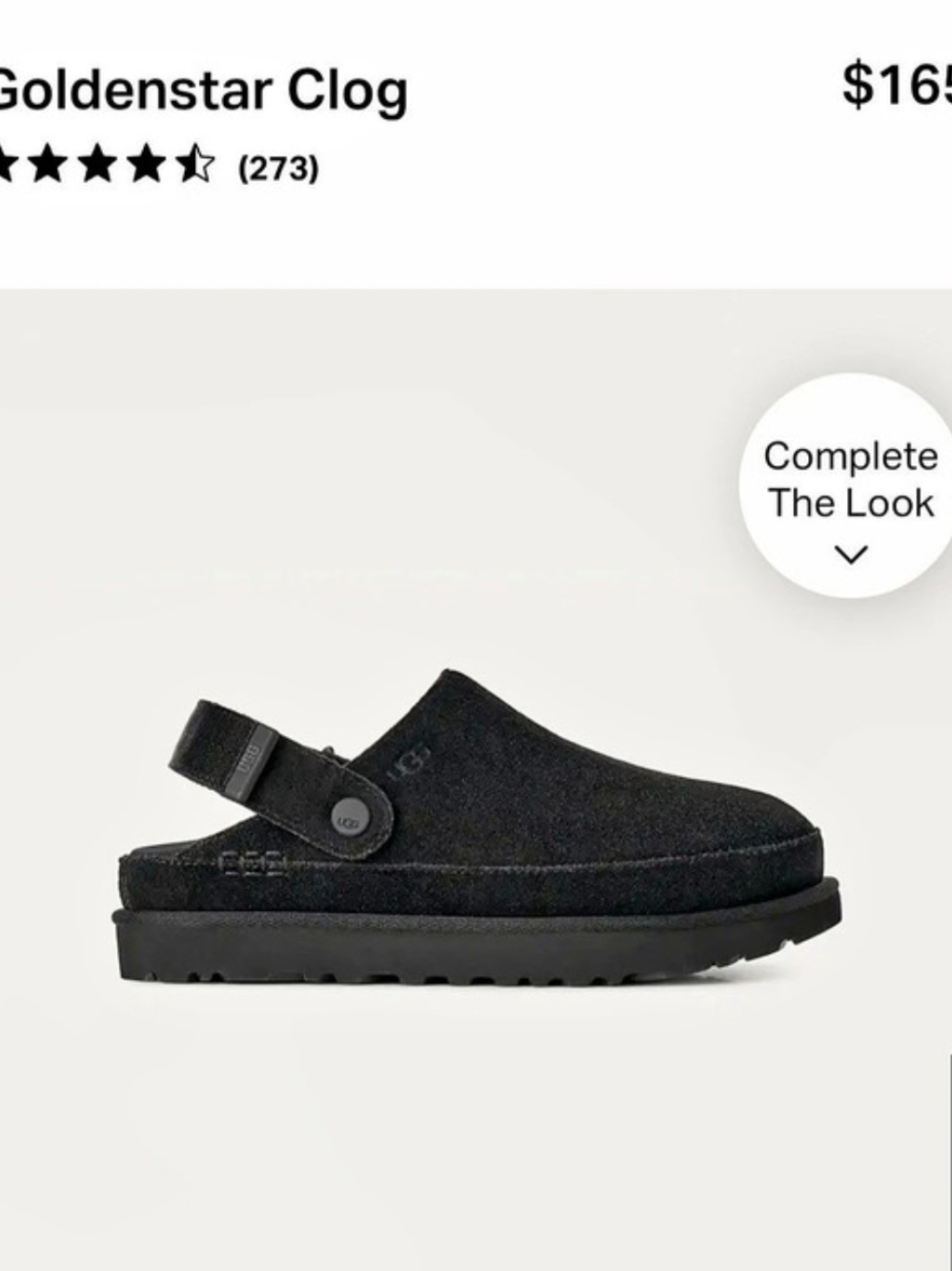 UGG Goldenstar Clog Black US 9.5